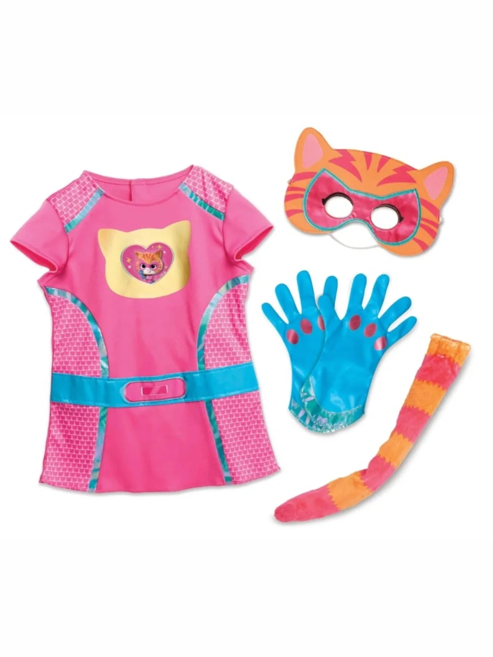 Disney Junior SuperKitties Ginny Dress Up Costume Set, 5-Piece Superhero Outfit